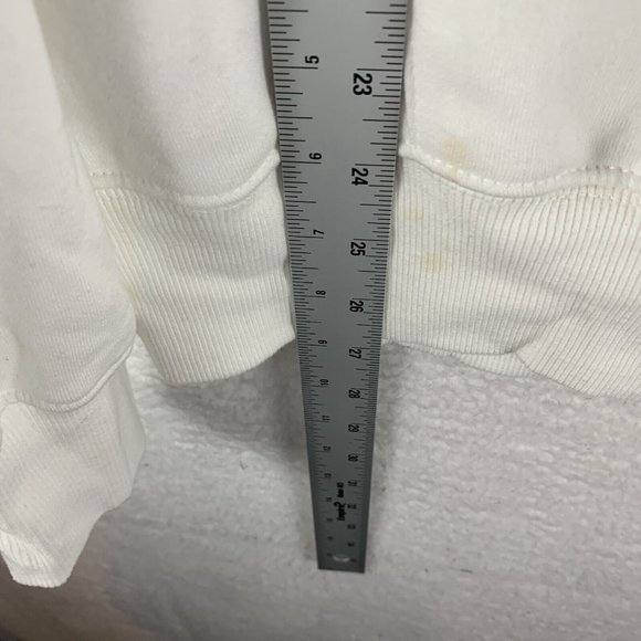 The North Face Hoodie Men Small White Drawstring Long Sleeve Pullover 6756 - Picture 4 of 11